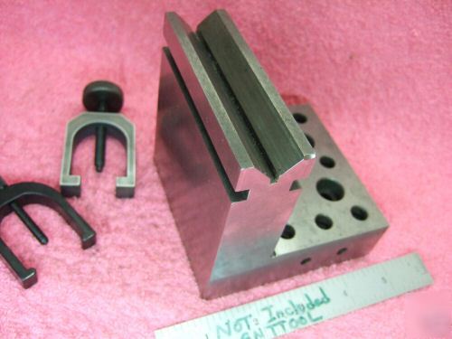 Angle plate fowler machinist hardened ground vee nice 