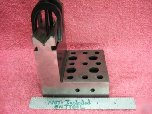 Angle plate fowler machinist hardened ground vee nice 