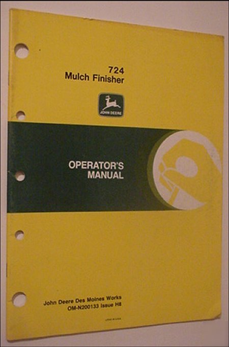 John deere 724 mulch finisher operator's manual