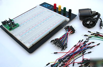 Solderless breadboard 2860 pts 5V regulator adapter kit