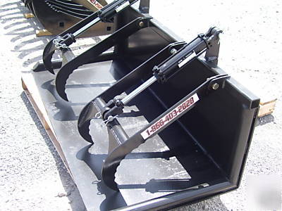 Skid steer loader extreme duty grapple bucket skidsteer