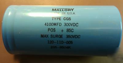 12 mallory 4100MFD.300VDC---welder ? power supply ?
