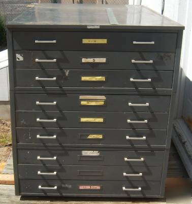 9 draw xlarge blue print cabinet architect 64