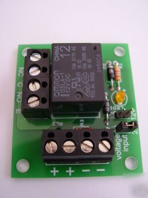 Mini relay board 12/24V dc coil i/p, 10AMP switching