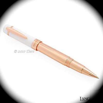 New lancaster italy rose gold/white ball point pen
