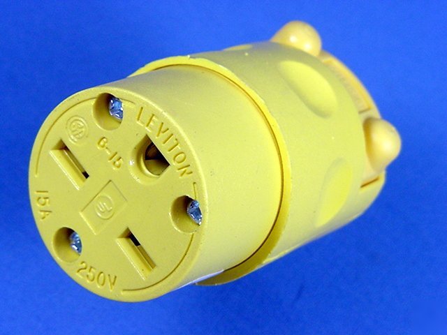 New leviton connector plug nema 6-15 15A 250V 15 amp