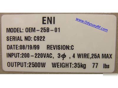 Eni oem-25B-01 - one-year warranty