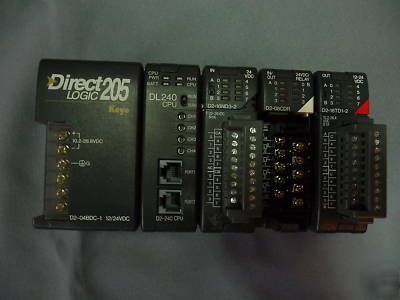 Koyo direct logic 205 DL240 D2-16ND3-2 D2-08CDR 