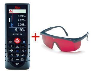 Leica disto D8 laser distance meter with laser glasses