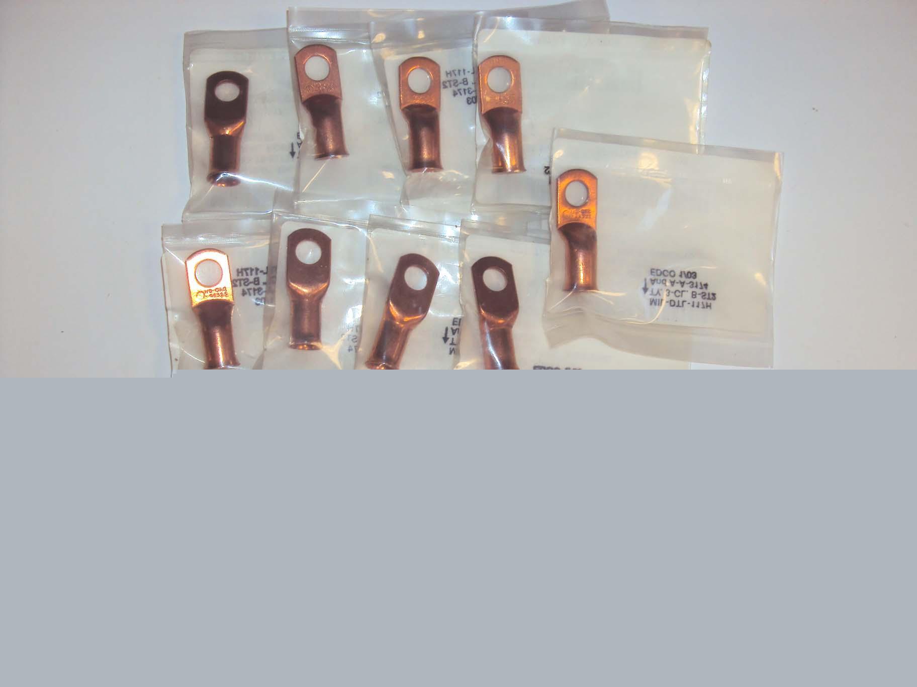New 10 copper wire terminals 1/0 wire 3/8