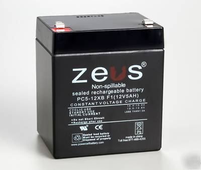 4 x 12V 5AH sla alarm & exit sign batteries - zeus