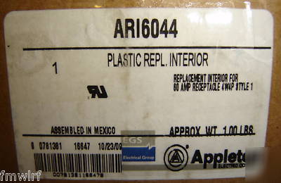 Appleton ARI6044 60A receptacle interior parts ADR6044