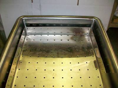 All stainless mobile silverware soak sink eagle MSS2424