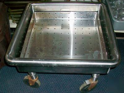 All stainless mobile silverware soak sink eagle MSS2424