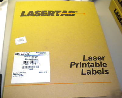 Brady laser printable labels lat-17-361-2.5 box of 2500