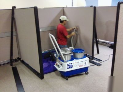 Cubicles assembly, re-fabric and fabric cleaning