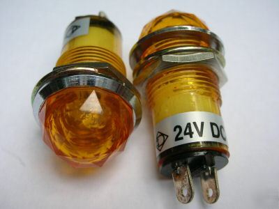 PKG10,amber jewel pilot indicator light/signal lamp 24V