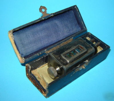 Antique 1920S german revolution counter tachometer box