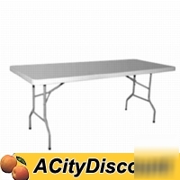 Cecilware grey plastic 6FT rectangular folding table