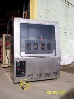 Environmental temperature/humidity controlled spray box