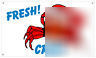 Fresh crab vinyl banner 4' x 6' sign white