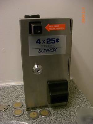 Mexico set full & ready sunbox condom vending machine 