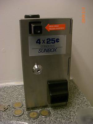 Mexico set full & ready sunbox condom vending machine 