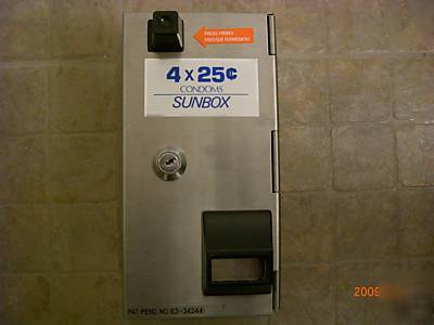 Mexico set full & ready sunbox condom vending machine 