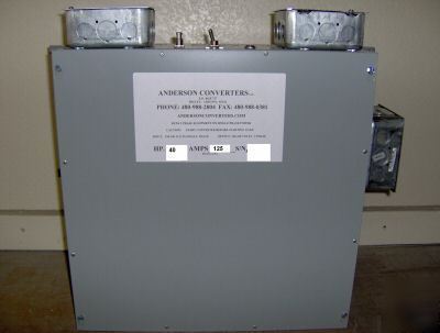 New 40 hp rotary 3 phase converter panel heavy duty