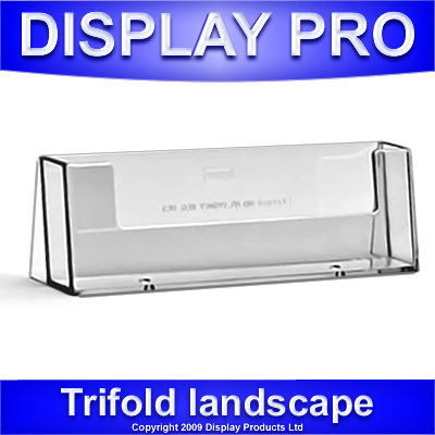 Trifold dl landscape leaflet holder flyer display stand