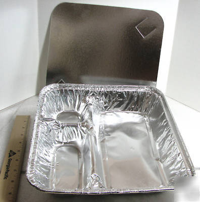 Wilkinson D51 3-section oblong foil pan combos wtih lid