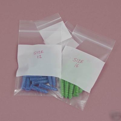 1000 pcs 3 x 4 ziploc bags clear or with writing block