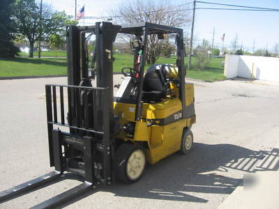 2002 yale 8000 lb lp gas forklift sideshift + warranty