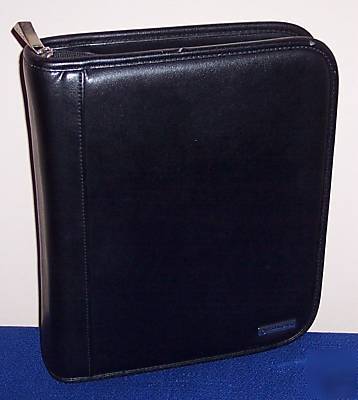 Beautiful classic black leather 7 ring franklin planner