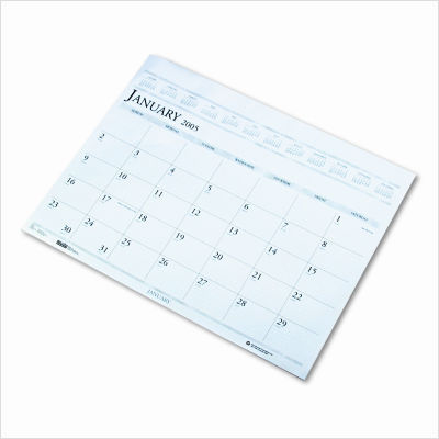 Two-color monthly desk pad calendar refill, 22W x 17H