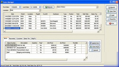 P.o.s. software. complete system. retail edge