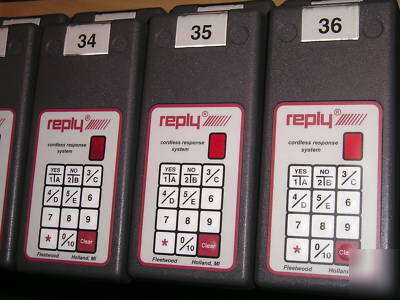 Reply cordless audience/polling response system crs