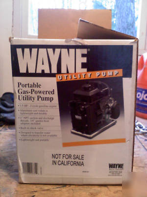 Wayne gas-powered 1.5 hp portable water pump no 