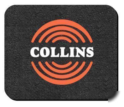 Collins mouse pad >> vintage meatball logo << ham radio