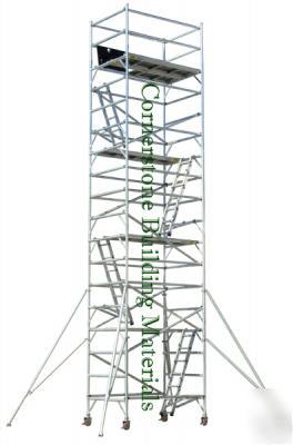 New aluminum scaffolding rolling tower 26' deck high 