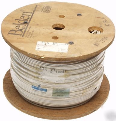 New belden 82241 1000' rg-59/u plenum 75Ï‰ shielded coax 