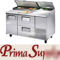 New true commercial 60IN pizza prep table tpp-60D-2