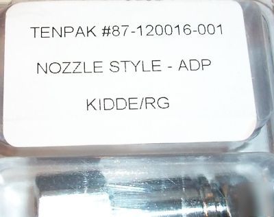 New qty 10 kidde range guard adp CO2 fire ext. nozzles 