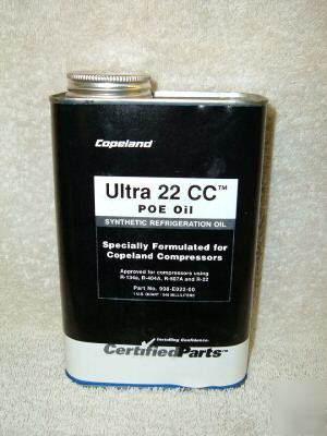 Poe oil ultra 22 cc *synthetic refrigeration oil 1 qt 