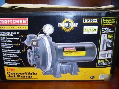 New craftsman pro 1 hp convertible jet pump 2522 new