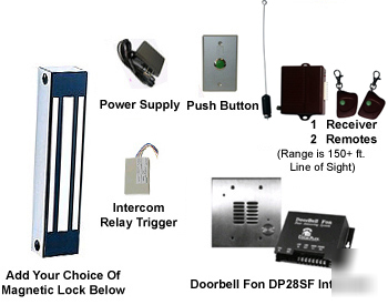 Outdoor 600 magnetic lock intercom DP28SF-rfrc-tx kit