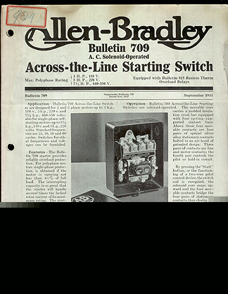 Allen-bradley electrical equipment catalog, prices 1933