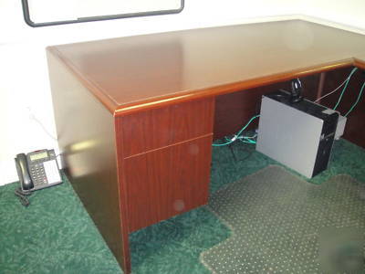 National office furniture arrowood u-shaped desk used