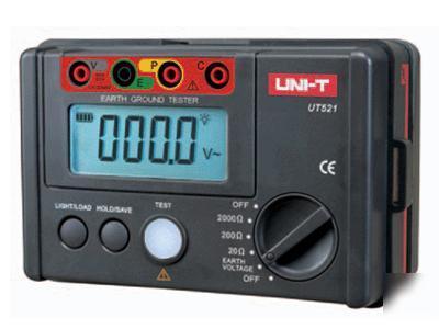 New digital earth resistance/voltage tester meter UT521 