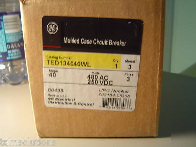 New ge molded case circuit breaker TED134040WL